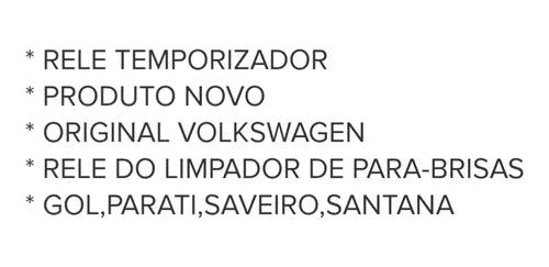 RELÉ AUXILIAR LIMPADOR DE PARABRISA GOL PARATI SAVEIRO NOVO